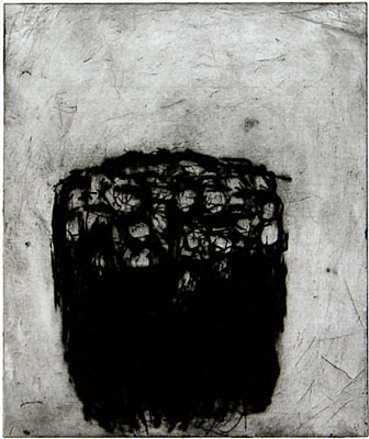 Helena Bergenrud  bergenrud.com  KÖR, 15 X 18 CM torrnålsgravyr, drypoint, kaltnadel radierung
